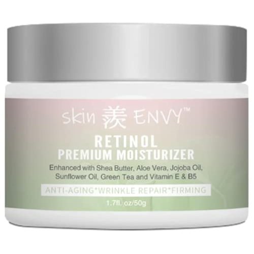 Skin ENVY Retinol Anti-Aging Cream – With Hyaluronic Acid, Shea Butter, Vitamin E & Green Tea | Hydrating, Nourishing & Wrinkle-Reducing | 20% of Profits Donated to USA Children’s Charities | 1.7oz