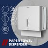 PLUSSEN Paper Towel Dispenser Wall Mount Commercial with Lock 1 Pack,Universal Multifold Tri Fold Paper Hand Towel Holder,Compact Toilet Tissue Dispensers for Bathroom Kitchen Office (Silver)