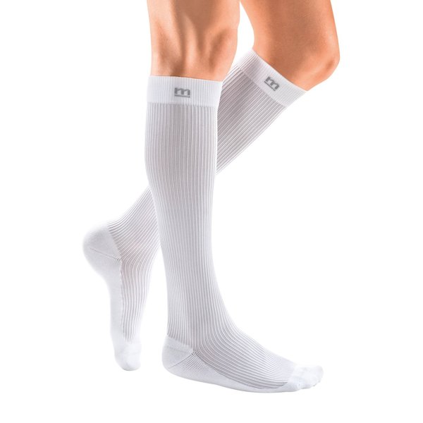 mediven active for men & women, 20-30 mmHg, Calf High Compression Stockings, Closed Toe (White, II)