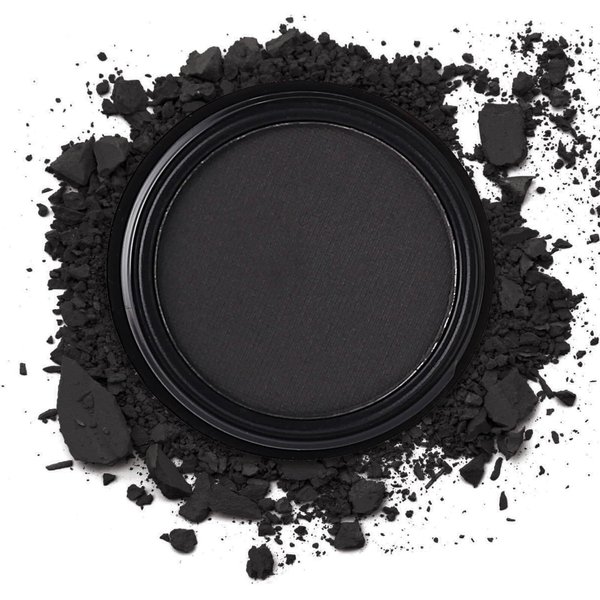 MEICOLY Black Single Eyeshadow,Pressed Powder Matte Eye shadow,Ash Eye Black Special Effects Powder,Opaque Vegan Cruelty Free Eyeshadow for Halloween Goth Gothic Skull Makeup,Day & Night,Black
