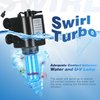 TARARIUM Aquarium Filter w/Cycle Timer U-V Light Green Clean Machine for 10-40 Gal. Small Fish Turtle Tank Algal Killing Swirl Turbo Saltwater Freshwater Submersible Internal 132 GPH 4in1 Water Pump