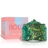 Boko 1.76oz Body Glitter Gel, Chameleon Emerald Liquid Chunky Glitter Lotion Mermaid Sequins for Face Hair Body Makeup, Christmas Coachella St Patrick's Day Mardi Gras Rave Accessories - Siren Jade