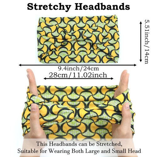SAWINDA Boho Headbands for Women NonSlip Hair Bands Hair Twisted Knot Accessories Sweat Bandanas Workout Yoga Sports Head Bands Fashion Muti-color Hair Wrap for Girls (Pack of 4)