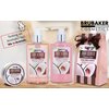 BRUBAKER Cosmetics Home Spa Basket - Coconut Milk & Strawberry Scent - 5 Pcs Bath & Body Set Gift Basket