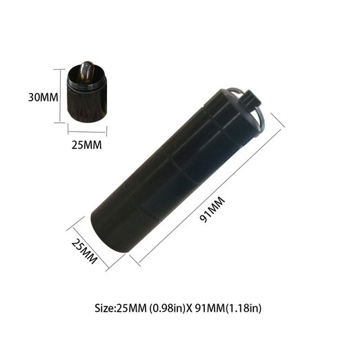 FAYALA Pill Disperser Waterproof 3 Days Pill Holder Travel Pill Container Portable Medicine Keychain Daily Airtight Pill Organizer（Black） (3 compartments)
