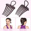 Beaupretty 4pcs Hair Side Combs Hair Comb Insert Comb French Twist Hair Combs Ponytail Accessories Fountain Headpiece Strong Hold Clips for Women