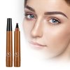 2025 New Magic Eyebrow Pencil, 3D Waterproof Microblading Eyebrow Pencil Contouring Pen for Perfect Brows, Get Natural, Fine Strokes with the 4-Tip Precise Brow Pen (A4 - Light Brown)