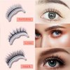 3Pairs Pink Self-adhesive Eyelashes,Eyelashes Snap on No Adhesive,New Snap on Lashes, False Eyelashes,False Lashes