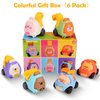 Baby Animal Pull Back and Go Truck Toys, Cars Toys for 1, 2, 3 Year Old Boys, Girls, Birthday Gifts for Toddlers, Preschools, Kids, Colorful 6 Pack