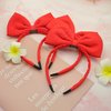Aswitnove 6 Pcs Bow Headbands for Women Grosgrain Ribbon Red Hair Bow Knot Hair Hoop Cute Hair Accessories for Women Christmas Birthday Cosplay Style A