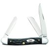 Case WR XX Pocket Knife Rough Black Jigged Synthetic Medium Stockman Item #18222 - (6318 SS) - Length Closed: 3 5/8 Inches