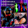 6 Colors Face Body Paint Set,Glow in the Dark Face Body Paint,Halloween Cream Face Body Paint for Skin,Professional Face Painting Kit for Party,Cosplay,Blacklight Glow SFX Makeup,10 ml