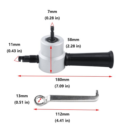 Antrader Double Head Metal Sheet Nibbler Cutter Hole Saw Drill Attachment Paperboard Package
