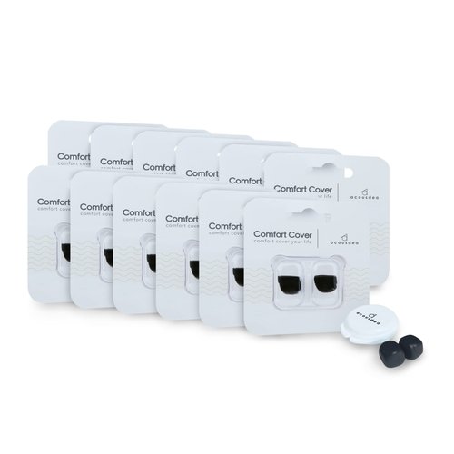 Ear Plugs for Sleeping, Acousdea Reusable Moldable Silicone Ear Plugs, Waterproof, Suitable for Snoring, Swimming, Working, Studying, Noise Cancelling up to 40 dBSPL, Black with Carry Case, 12 Pairs