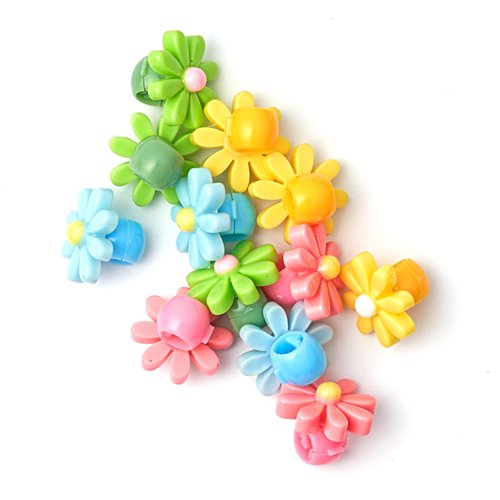 RED by Kiss 12 Pieces Clips, Flower Claw Clip for Hair Braids, Hair Clips, Kids Hair Accessory Cl...