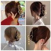 AMNGYOOK 4PCS Alloy butterfly Hair Clips, Metal Gold Claw Clips With Tassel Nonslip Hair Claw Hair Accessories For Women And Girls (A)