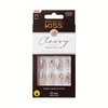KISS Classy Press On Nails, Nail glue included, 'My Muse', Light White, Medium Size, Coffin Shape, Includes 30 Nails, 2g glue, 1 Manicure Stick, 1 Mini File