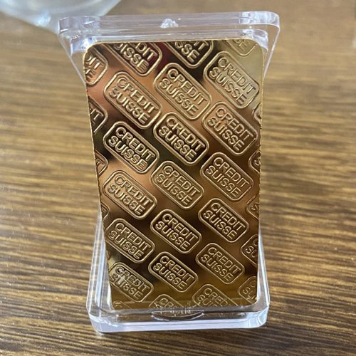 LRGKMCWTOB Bar Replica Brick Bullion Glittering Movie Prop for Pirate Costume Party Supplies Novelty Gifts Stage Decoration Halloween Paper Golden Brick Metal Commemorative Medallion
