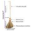 TTS For Home Vietnamese Natural Whisk Broom 45inch- Straw Soft Broom - Long Handle Broomstick for Cleaning, Decoration, Wedding