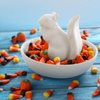 LA JOLIE MUSE Nut Bowl Snack Serving Dish - Ceramic Squirrel Candy Jewelry Dish for Pistachio Peanuts, Holiday House Warming Hostess Gifts