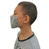 LOFBAZ Cloth Face Coverings Cotton Fabric with Filter Pocket Washable Reusable (Gray - Pack of 3, Big Kid 9 to 13 Year)