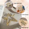 Star Hair Claw Clips Metal Gold Hair Clips Star-Shape Claw Clips for Thick or Thin Hair Nonslip Gold Star Hair Grab Clips Sparkly Star Hairpin for Women Girls Shark Claw Hair Accessories 1Pcs