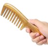Onedor Handmade 100% Natural Green Sandalwood Hair Combs - Anti-Static Sandalwood Scent Natural Hair Detangler Wooden Comb (Extra Wide Tooth)