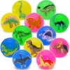 METHPY 12 Pieces Bouncy Balls with 3D Dinosaur Inside, 1.7inch Dinosaur High Bounce Balls for Kids, Dinosaur Party Favors and Goodie Bag Fillers for Kids, Super Bouncy Balls for Birthday Party