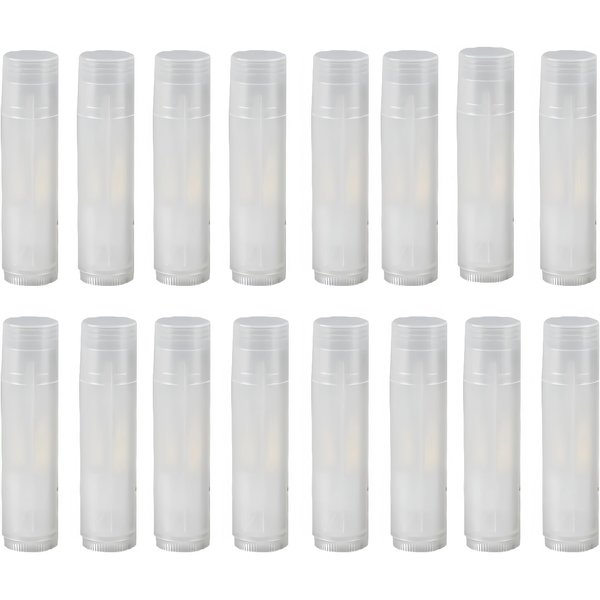 BesYouSel 5ml Plastic Empty Lipstick Tubes Clear Lip Balm Containers Rotating Type Plastic Refill Lip Balm Tube with Cap,Pack of 50