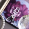 HDCRYSTALGIFTS 3inch Crystal Angel Figurine Paperweight Decor Glass Ornaments Art Collecible (Clear)