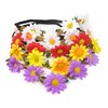 Honbay 5PCS Daisy Flower Headband Bohemian Flower Crown Floral Headband with Elastic Ribbon