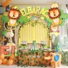 Giant Lion Foil Balloons Jungle Safari Animal Birthday Party Decorations Mylar Balloon For Boy Kids Wild One Theme Birthday Party Decor Baby Shower Zoo