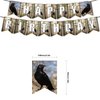Crow Birthday Party Supplies Black Crow Party Decorations Include HAPPY BIRTHDAY Banner Balloons Cake Topper Cupcake Toppers for Crow Halloween Party Decorations
