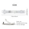 Lawie 40 Pack 3.15 Inch Silver Blank Rectangle Metal French Barrette Hair Clips 8 CM DIY Crafting Square Clips for Bow Making,Buns Ponytail Holders Hair Grips Hair Pins Accessories for Women Girls