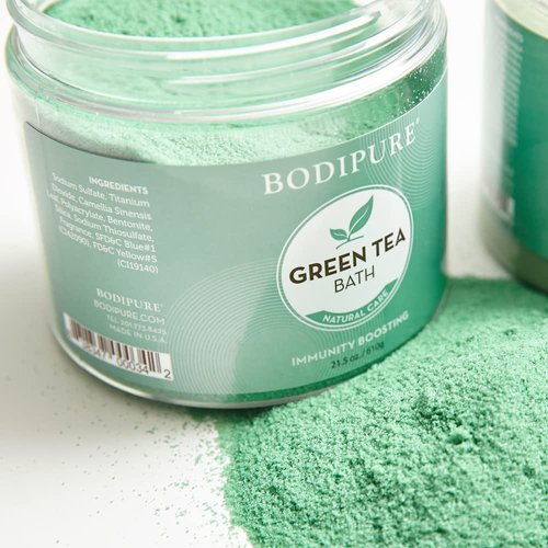 BODIPURE Green Tea Body Bath - Rich in Antioxidants, and Healing Properties of Green Tea to Cleanse, and Refresh Skin - Great for Professional Use, 21.5 Ounce