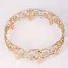 FORSEVEN Full Round King Crown- Metal Rhinestone Crowns and Tiaras for Women and Men Party Prom (HG340 Gold)