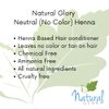 Natural Glory Neutral (No Color) Henna | (100 Gms) 3.52 Oz. | Hair Conditioner | No Color Henna for Hair