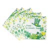 St. Patrick’s Day Napkins, Green Shamrock Paper Napkins - Disposable Saint. Patrick’s Hat Clover Dinner Napkins for Irish Event Get-together, DIY Parties, Unfolded 13x13 inches, 2-Ply, 40 count