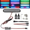 RC LED Light Bar Roof Lamp Headlight Tail Light Kit Bumper Light Compatible with Traxxas RC Car Truck Crawler Tamiya Losi HPI Rustler Axial Police Lights (100mm 1 Bar)