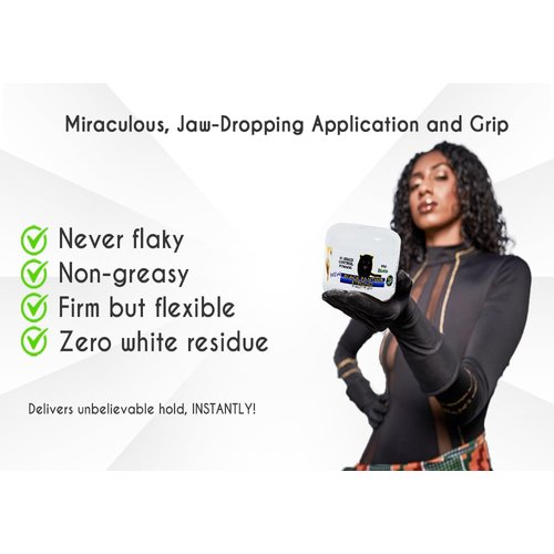 Black Panther Vegan Edge & Braid Control Pomade With Biotin, For Braids, Locs N Twists, Edge Control, Strong Flexible Hold, All Hair Types, (2 pc Pack) 1 oz