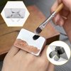 HLLMX 1 PCS Nail Art Palette Nail Art Palette Stainless Steel Cosmetic Makeup Palette Mini Nail Art Cosmetic Ring Palette DIY Art Design Paint Color Mixing Palette Metal Tool