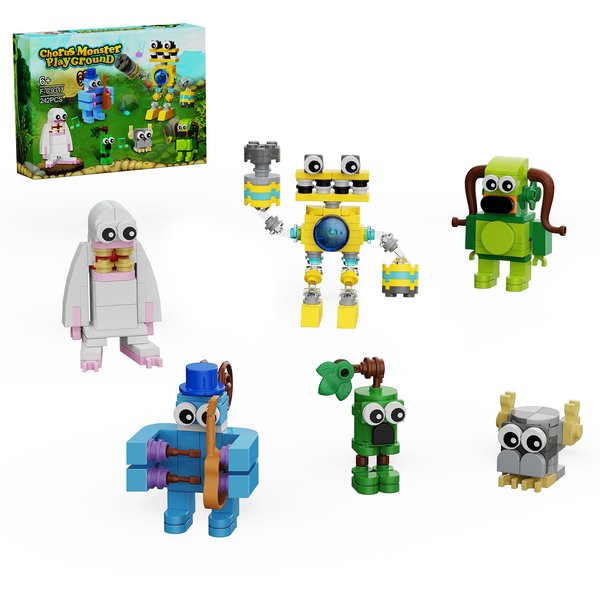Singing Building Set, Monsters Action Figure Game Toy Collectible Decoration Building Toy, Great Gift for Fans, Boys and Girls 6+ Years Old (242 Pieces)