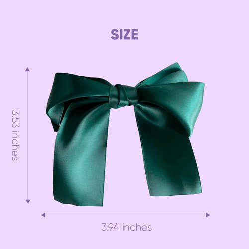 Oliver & Emilia Hair Bows - Cute Hair Ties Satin Bow Clips for Girls and Women, French Barrettes, Coquette Ribbon Accessories for Little Girl (8 Pack)