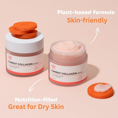 Wonjin Effect CARROT COLLAGEN CREAM 2.82 fl Oz, Moisturizer Face Cream, Day & Night Aging Care, Skin Care for Sagging Skin, Squalane, Adenosine, Niacinamide, Kbeauty