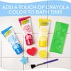Crayola Bath Tub Mini Paint Set 9 Piece Art Kit - Brushes, Sponges, & Wash Away Finger Paints, Blue Yellow & Red Color Tub Fingerpaints
