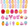 20 Packs Prefilled Easter Eggs with Mochi Squishy Toys Mini Stress Relief Squishies Toy for Kids Easter Egg Hunt for Easter Party Favors Classroom Prize Supplies Exchange Gifts