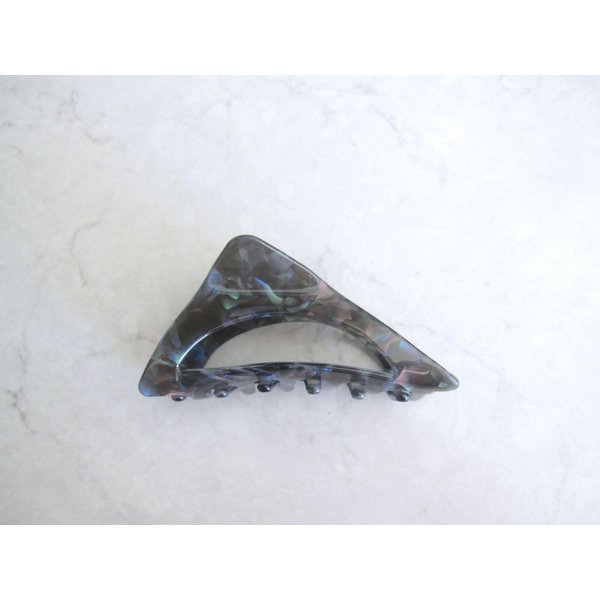 Generic Triangle abalone sea shell effect iridescent hair claw clamp clip