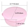 TITATI Plastic Soap Container, Soap Bar Holder Travel Case Portable Round Soap Dishes with Lid Leak-Proof Soap Box for Shampoo Bar (Pink & Green)
