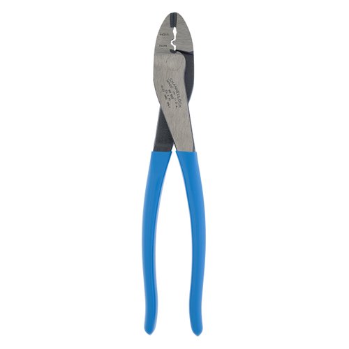 Channellock 909 9.5-Inch Wire Crimping Tool | Electrician's Terminal Crimp Pliers with Cutter are Designed for Insulated and Non-Insulated Connections