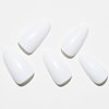 GLAMERMAID Press on Nails Almond?White Medium False Nails Press ons?24Pcs Glossy Full Cover Glue on Nails?Reusable Acrylic Stick on Nails Tips Manicure Gift for Women Girls